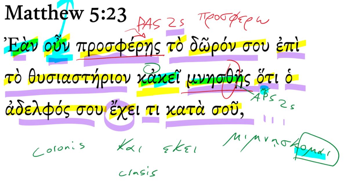 matthew 23 5 greek